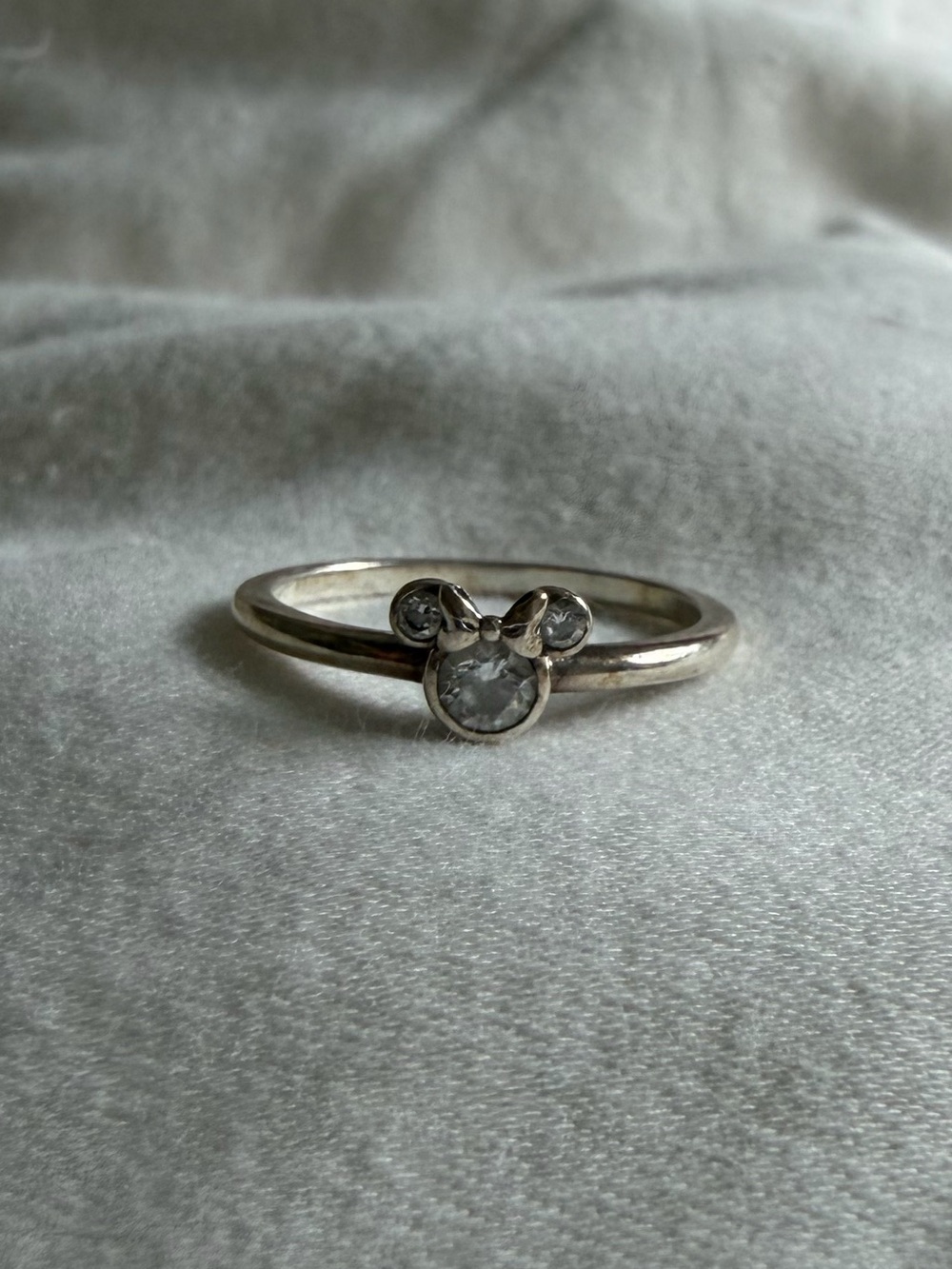 Pandora Silver Tone Minnie Mouse Ring